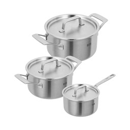 Zeige Details für Kuhn Rikon Kochtopf-Set Culinary Fiveply 3-teilig Bild von Kuhn Rikon Kochtopf-Set Culinary Fiveply 3-teilig
